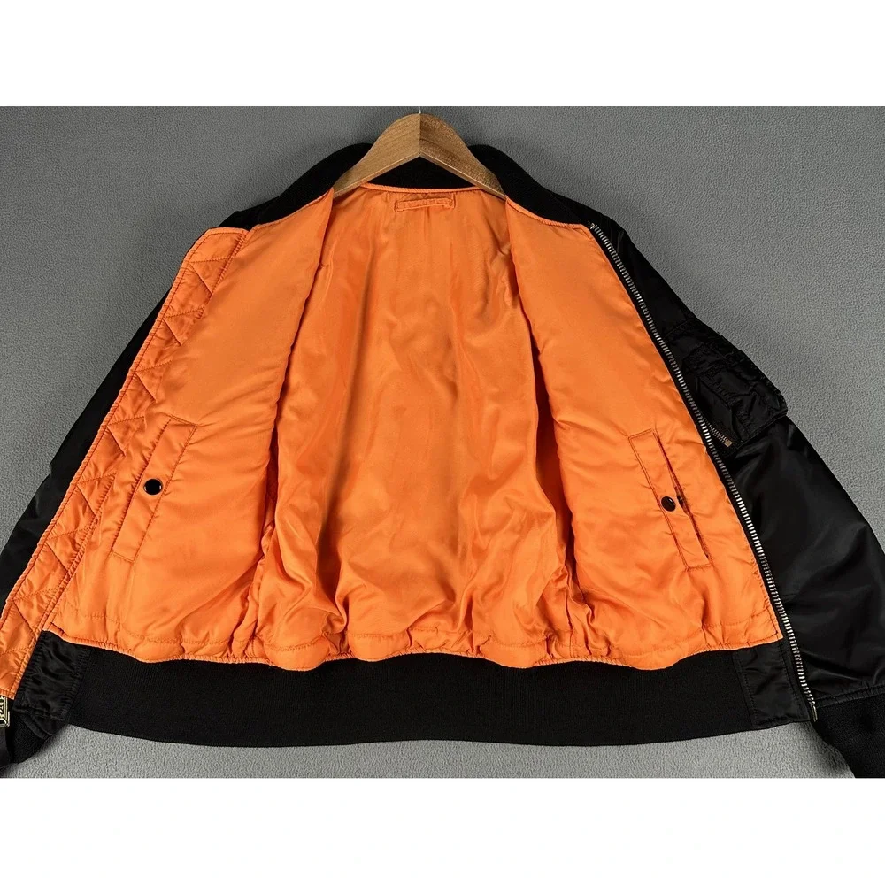 Alpha Industries Bomber Jacket Small Black MA-1 Flight Military Fighter Pilot